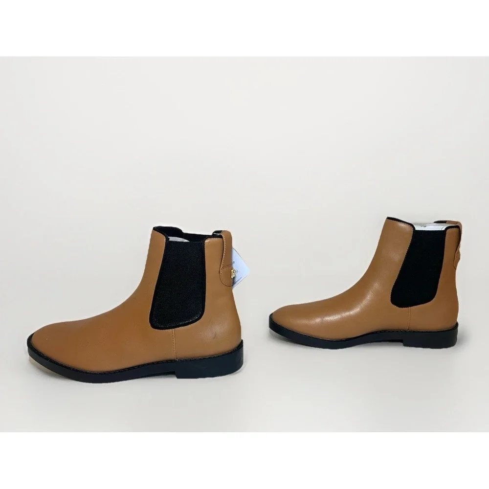 Aerosoles Women's Tropea Faux Leather‎ Ankle Boot Tan Slip On Boots 7.5 *NEW*